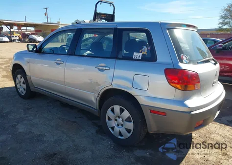 2003 Mitsubishi Outlander Ls z USA, uszkodzony, nr VIN JA4LX31G93U035908